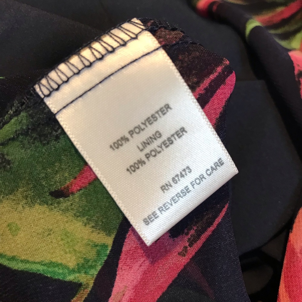 Just Taylor Floral Maxi Dress Tropical Lined Chiffon Halter 12 Large - Picture 10 of 12